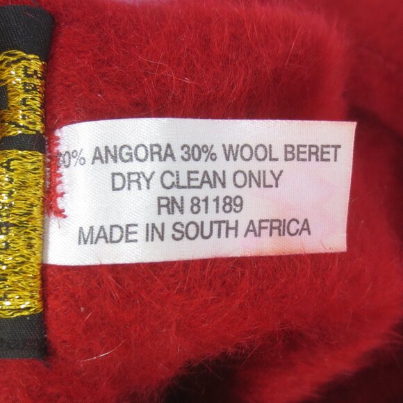 A. Brod Hats Lot of 3 Berets Black Pink Wine Vintage Angora Wool Blend Caps OSM main image 4